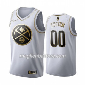 Maglia NBA Denver Nuggets Personalizzate Nike 2019-20 Bianco Golden Edition Swingman - Uomo